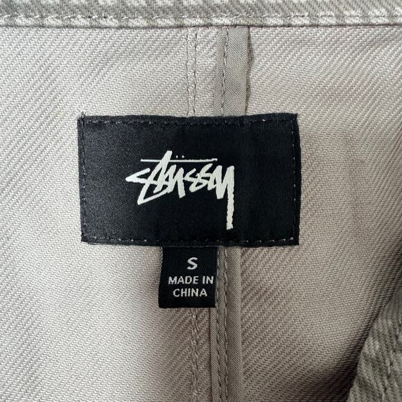 Stussy Men's Cordura Tactical Zip Up Shirt Gray Collared Long Sleeve Size Small - Picture 9 of 13